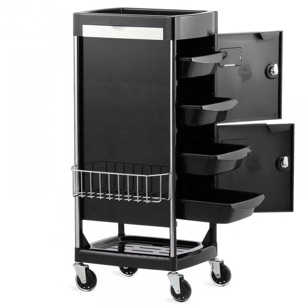 Salon Trolley With Tray Stylist Cart With 2 locks